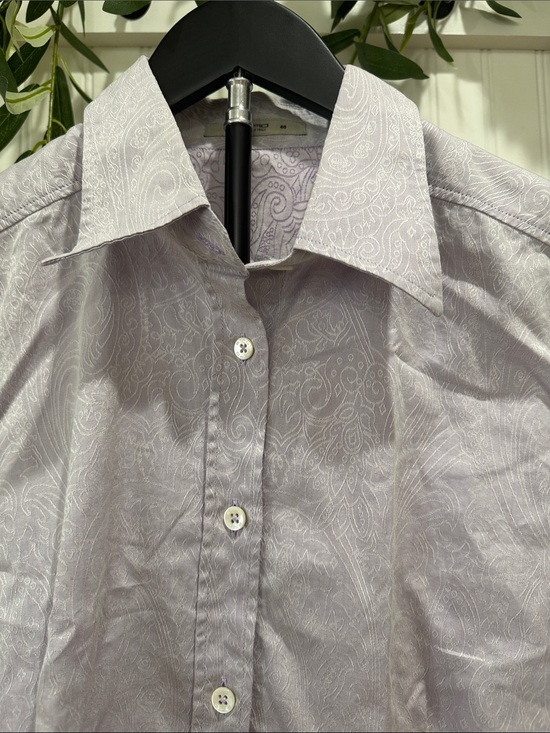 Etro Tops - #460 ETRO Lavender Paisley Button-Down Shirt 48
